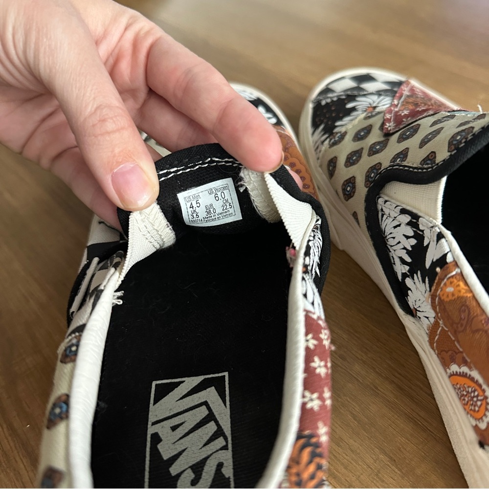 Vans Classic Slip-Ons in Tiger Patchwork Print - Picture 5 of 10